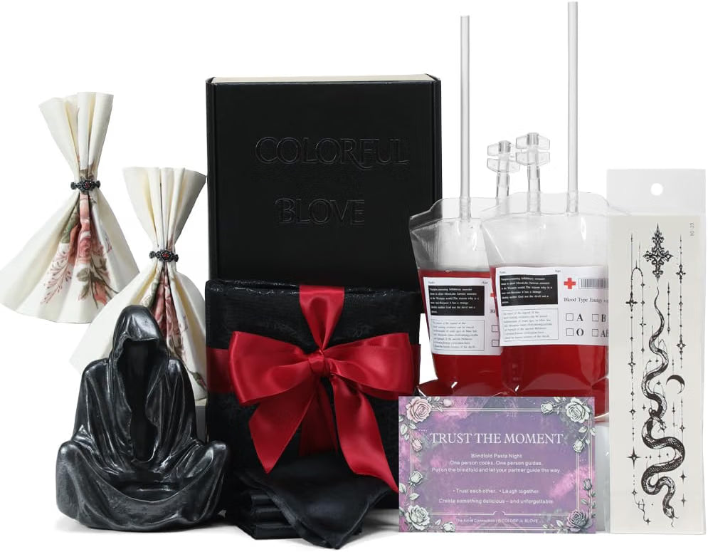 Gothic Halloween Date Night Box for Couples, Guided Date Night Experience